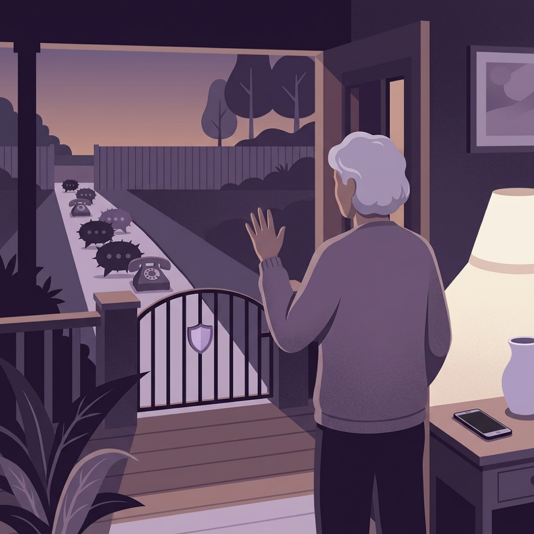 Waving goodbye to spam calls and texts at the garden gate